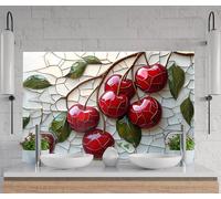 Myphotostation Crédence en verre trempé pour cuisinière, protection murale en verre trempé pour cuisinière, planche à découper, panneau mural de cuisinière, couverture arrière de cuisinière 90 x 76 cm