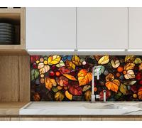Myphotostation Dosseret de cuisine en verre trempé pour cuisine, protection murale de cuisinière, planche à découper, panneau mural de cuisinière, panneau mural de cuisinière, couverture arrière de