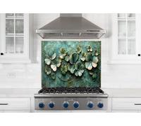 Myphotostation Dosseret de cuisine en verre trempé pour cuisine, protection murale de cuisinière, planche à découper, panneau mural de cuisinière, panneau mural de cuisinière, 76,2 x 45,7 cm (l x H)
