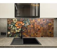 Myphotostation Dosseret en verre trempé pour protection murale de cuisinière, planche à découper, panneau mural de cuisinière, panneau mural de cuisinière, 127 x 85 cm (l x H)