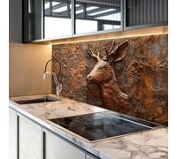Myphotostation Dosseret en verre trempé pour protection murale de poêle, planche à découper, panneau mural de cuisinière, plaque arrière de cuisinière 76,2 x 38,1 cm (l x H)