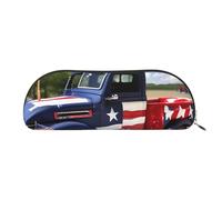 MyPiky 4th of July Patriotic Trucks Print Receive Bag Makeup Bag Cosmetic Bags Travel Storage Bag Toiletry Receive Bags Pencil Bag, Camions patriotiques du 4 juillet, One Size