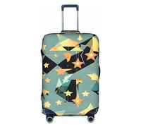 MyPiky Atomic Housse de protection pour valise de voyage Motif étoiles rétro Pour enfant et adulte 45,7 à 81,3 cm, BLANC, Small