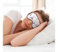 MyPiky Beau masque doux pour les yeux avec imprimé feuilles de vigne pour le sommeil, le sommeil, le voyage, noir