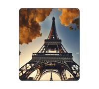 MyPiky Beau tapis de souris imprimé Tour Eiffel Paris, tapis de souris rectangulaire avec base antidérapante, tapis de souris de jeu d'ordinateur, 25,4 x 30,5 cm