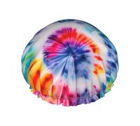 MyPiky Beautiful World - Grand bonnet de douche avec bande élastique - Double couche imperméable - Pour femmes, hommes, enfants