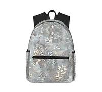 MyPiky Blue Grace Sac à dos imprimé floral pour homme et femme Sac à dos de voyage pour ordinateur portable Sac à dos décontracté Sac à dos de voyage, noir, One Size, noir, Taille unique