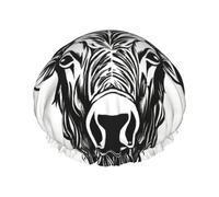 MyPiky Bonnet de douche imprimé cerf, élastique et réutilisable pour cheveux longs, grand bonnet de douche imperméable, pour femmes, hommes, enfants