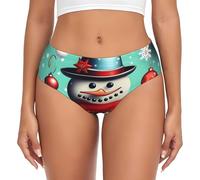 MyPiky Culotte souple et respirante pour femme avec imprimé Merry Christmas Day, Noir/blanc, S