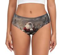 MyPiky Culotte souple et respirante pour femme avec imprimé Merry Christmas, noir, 3X-Large