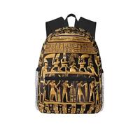MyPiky Explosion Burst Sac à dos décontracté imprimé rouge et noir, sac à dos léger pour ordinateur portable, sac à dos de voyage pour ordinateur de travail, Hiéroglyphes d'Égypte, Taille unique