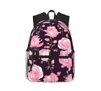 MyPiky Flying Bees Sac à dos décontracté et léger pour ordinateur portable Motif pâquerettes Miel, Fleur florale rose rouge, Taille unique