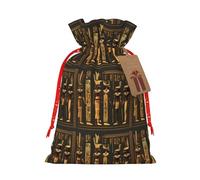 MyPiky Hiéroglyphes égyptiens anciens imprimés sacs cadeaux cadeaux cadeaux sacs d'emballage sac de rangement paquet cordon sac cadeau pour fête vacances