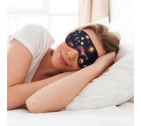 MyPiky Masque de sommeil doux pour les yeux avec impression 3D et feu d'artifice pour homme et femme, noir