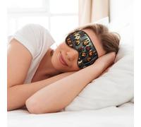 MyPiky Masque de sommeil doux pour les yeux - Collection guitare - Pour homme et femme - Noir