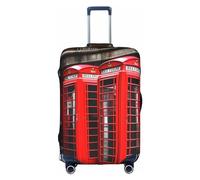MyPiky Phone Booth London Street Print Housse de bagage élastique de voyage en élasthanne pour bagages de 45,7 à 71,1 cm, BLANC, Small