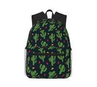MyPiky Sac à dos décontracté avec imprimé paresseux marron - Sac à dos léger pour ordinateur portable pour homme et femme - Sac de voyage pour ordinateur de travail, Art cactus, One Size, Art cactus