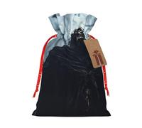 MyPiky Sac cadeau de Noël avec cordon de serrage - Motif tête de mort et fantôme