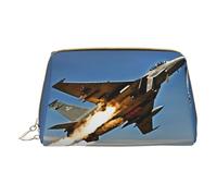 MyPiky Sacs à cosmétiques imprimés avions de combat, trousse de maquillage en cuir petite pour sac à main, pochette cosmétique, pochette de toilette pour femme voyage, Jets de chasse d'avion, One Size