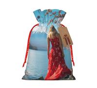 MyPiky Sacs cadeaux de Noël imprimés du Mont Fuji Japon Sac de rangement Sac cadeau Sac à cordon pour fête vacances