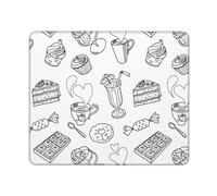 MyPiky Tapis de souris d'ordinateur imprimé de thé noir, tapis de souris de jeu, tapis de souris rectangulaire, tapis de souris pour ordinateur portable, 25 x 30 cm