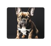 MyPiky Tapis de souris rectangulaire à longues oreilles avec imprimé bouledogue français, pour ordinateur portable, 25,4 x 30,5 cm