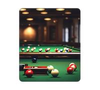 MyPiky Tapis de souris rectangulaire avec base antidérapante, motif billard, 25,4 x 30,5 cm