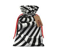 MyPiky Zèbre-Like Print Christmas Gift Bags Gift Gift Wrap Bags Sac de Rangement Paquet Cordon Sac Cadeau pour Fête Vacances