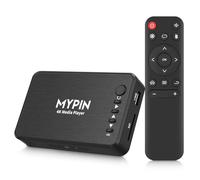 MYPIN Lecteur multimédia 4K Lecteur multimédia HDMI Lecture USB / carte SD avec sortie HD HDMI/AV/VGA pour RMVB/MKV/JPEG etc avec télécommande