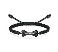 MYPOWER Bracelet de crémation pour Cendres d'animaux de Compagnie Bracelet urne en os de Chien Bracelet Souvenir commémoratif en Acier Inoxydable Bijoux pour Hommes Femmes-B Toujours dans Mon cœur