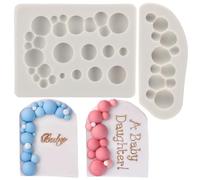 MYPRACS Lot De 2 Moules 3D En Silicone Pour Décoration De Gâteaux Cupcakes Sucre Sucettes Bonbons Chocolat Pâte À Gomme Pâte Polymère