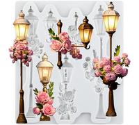 MYPRACS Moule en silicone en forme de lampadaire féérique pour décoration de gâteaux, cupcakes, bonbons, chocolat, argile polymère