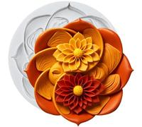 MYPRACS Moule en silicone motif fleurs baroques pour décoration de gâteaux en sucre, pâte à sucre, pâte à sucre, pâte polymère