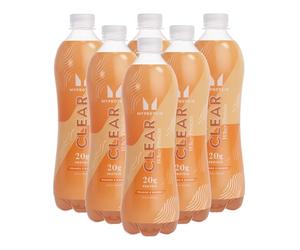 Myprotein Clear Whey Protein Drink - Orange & Mangue | Isolat de lactosérum de 20 g | Zéro sucre et graisse | Jus riche en protéines prêt à boire | 6 bouteilles de 500 ml