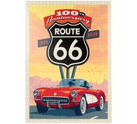MyPuzzle 100e Anniversaire De La Route 66 - Classic Red Corvette - Premium 1000 Pièces Puzzle - Collection spéciale MyPuzzle de Anderson Design Group