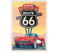 MyPuzzle 100e Anniversaire De La Route 66 - Classic Red Corvette - Premium 500 Pièces Puzzle - Collection spéciale MyPuzzle de Anderson Design Group