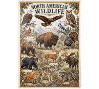 MyPuzzle Affiche Vintage sur La Faune Nord-américaine - Premium 1000 Pièces Puzzle - Collection spéciale MyPuzzle de Havana Puzzle Company