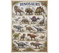 MyPuzzle Affiche Vintage sur Le Thème des Dinosaures - Premium 1000 Pièces Puzzle - Collection spéciale MyPuzzle de Havana Puzzle Company