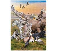 MyPuzzle African Animals Safari - Galaxie Aléatoire - Premium 1000 Pièces Puzzle - Collection spéciale MyPuzzle de Tate & Co Puzzles