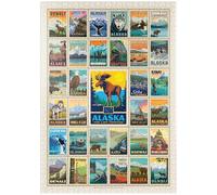 MyPuzzle Alaska : Multi-Image Print, Poster Vintage - Premium 1000 Pièces Puzzle - Collection spéciale MyPuzzle de Anderson Design Group