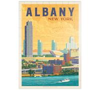 MyPuzzle Albany, New York - Premium 100 Pièces Puzzle - Collection spéciale MyPuzzle de Anderson Design Group