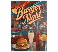 MyPuzzle American Diner Burger Night - Premium 100 Pièces Puzzle - Collection spéciale MyPuzzle de Havana Puzzle Company