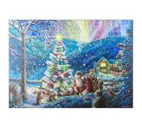 MyPuzzle Arbre De Noël avec Père Noël Et Lumières du Nord - Dakota Daetwiler - Premium 500 Pièces Puzzle - Collection spéciale MyPuzzle de Tate & Co Puzzles