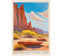 MyPuzzle Arches National Park: Park Avenue Trailhead, Vintage Poster - Premium 1000 Pièces Puzzle - Collection spéciale MyPuzzle de Anderson Design Group