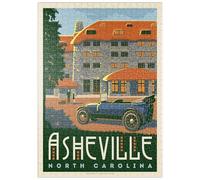 MyPuzzle Asheville : Caroline du Nord, Affiche Vintage - Premium 500 Pièces Puzzle - Collection spéciale MyPuzzle de Anderson Design Group