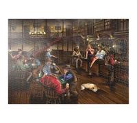 MyPuzzle Assemblée Animée du Old West Saloon - Premium 1000 Pièces Puzzle - Collection spéciale MyPuzzle de Puzzle Galaxy