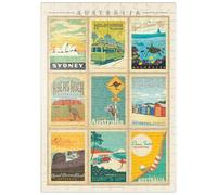 MyPuzzle Australia: Multi-Image Print, Vintage Poster - Premium 200 Pièces Puzzle - Collection spéciale MyPuzzle de Anderson Design Group