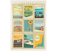 MyPuzzle Australia: Multi-Image Print, Vintage Poster - Premium 500 Pièces Puzzle - Collection spéciale MyPuzzle de Anderson Design Group