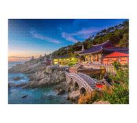 MyPuzzle Beau Lever De Soleil Haedong Yongongs Temple Busan, Corée - Premium 1000 Pièces Puzzle - Collection spéciale MyPuzzle de Puzzle Galaxy