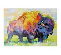 MyPuzzle Bison Américain Coloré De Style Abstrait - Premium 100 Pièces Puzzle - Collection spéciale MyPuzzle de Puzzle Galaxy